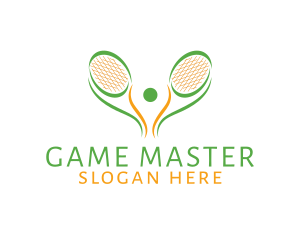 Tennis Player Racket logo