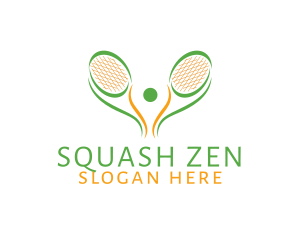 Tennis Player Racket logo