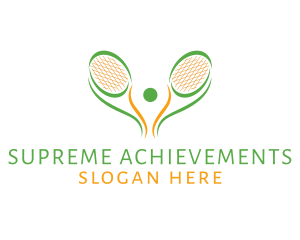 Tennis Player Racket logo