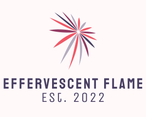 Festive New Year Fireworks  logo design