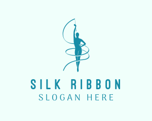 Ballerina Ribbon Dance  logo design