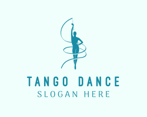 Ballerina Ribbon Dance  logo design