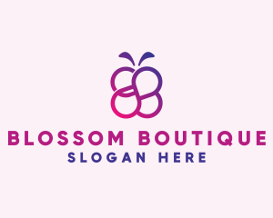 Feminine Butterfly Boutique  logo design