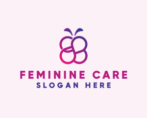 Feminine Butterfly Boutique  logo design