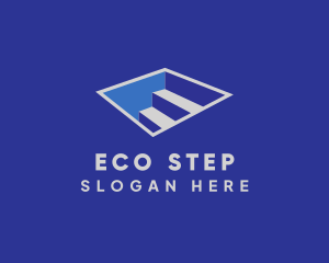 Letter E Staircase  logo design