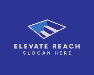 Letter E Staircase  logo design