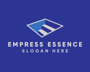 Letter E Staircase  logo design