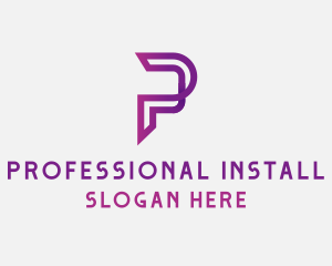 Generic Digital Letter P logo design