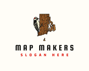 Rhode Island Woodpecker Bird logo design