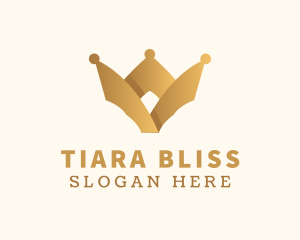 Gradient Expensive Tiara  logo design