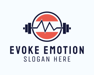 Athletic Fitness Heart Rate  logo design