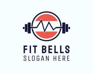 Athletic Fitness Heart Rate  logo design