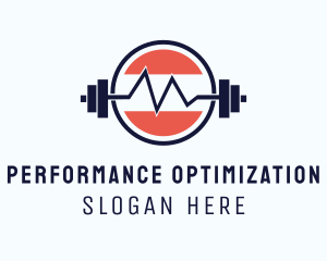 Athletic Fitness Heart Rate  logo design