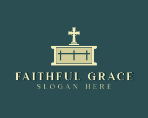 Christian Cross Altar logo design