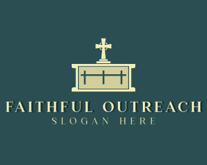 Christian Cross Altar logo design