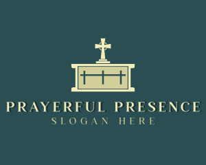 Christian Cross Altar logo design