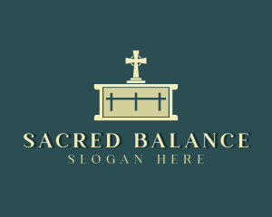 Christian Cross Altar logo design