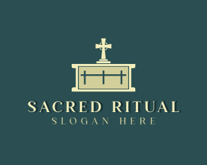 Christian Cross Altar logo design