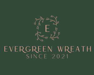 Flower Stem Plant Wreath logo design