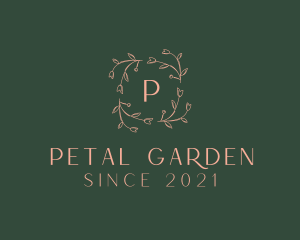 Flower Stem Plant Wreath logo design