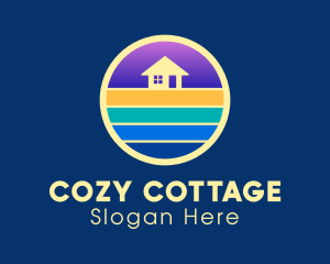 Night Seaside Cottage logo design