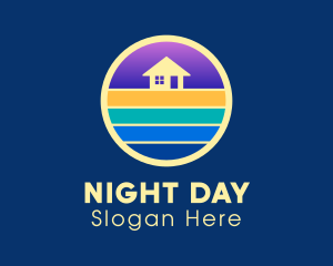 Night Seaside Cottage logo design