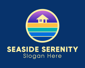 Night Seaside Cottage logo design