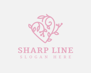 Floral Swirl Heart Logo