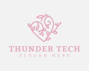 Floral Swirl Heart Logo