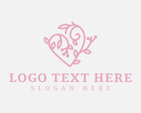 Floral Swirl Heart logo