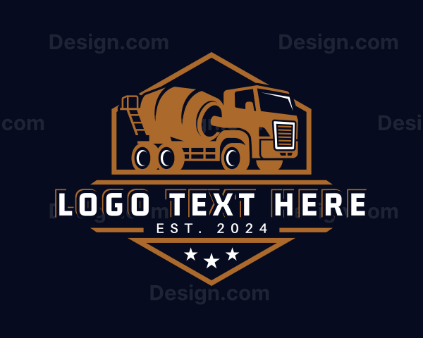 Truck Cement Mixer Logo