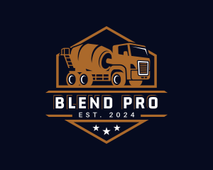 Truck Cement Mixer logo design