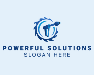 Water Swirl Pressure Washer logo design