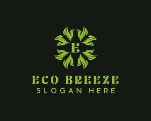 Eco Wellness Leaves logo design