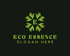 Eco Wellness Leaves logo design