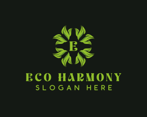 Eco Wellness Leaves logo design