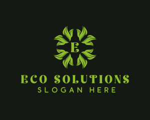 Eco Wellness Leaves logo design