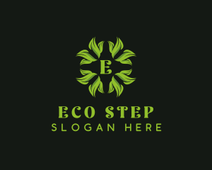 Eco Wellness Leaves logo design