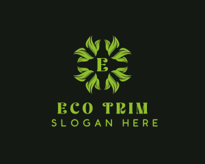 Eco Wellness Leaves logo design