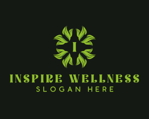 Eco Wellness Leaves logo design