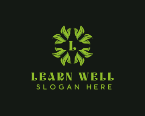 Eco Wellness Leaves logo design