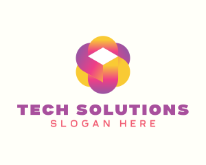 Digital Tech Cube  logo design