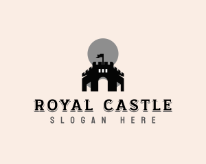 Castle Fortress Gate logo design