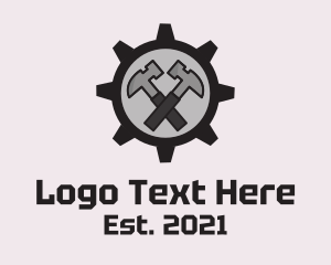 Hammer Cog Tool logo design