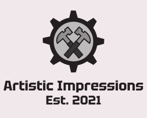 Hammer Cog Tool logo design