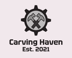 Hammer Cog Tool logo design