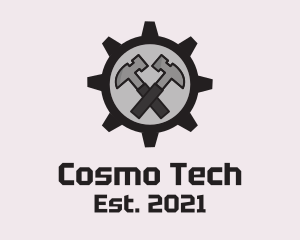 Hammer Cog Tool logo design