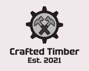 Hammer Cog Tool logo design