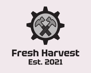 Hammer Cog Tool logo design