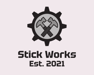 Hammer Cog Tool logo design